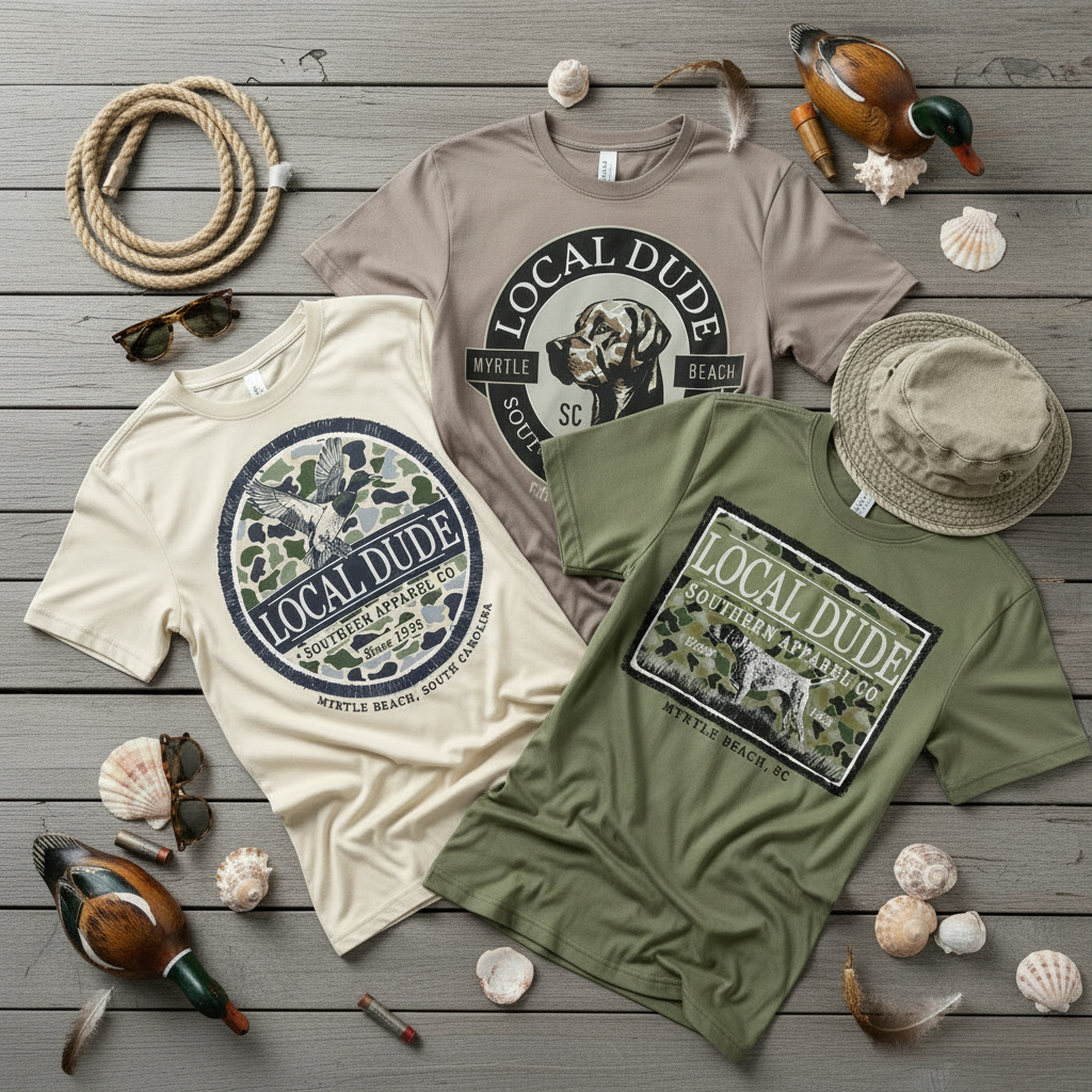 T-Shirt Printed Solid AK Myrtle Beach ,Camo