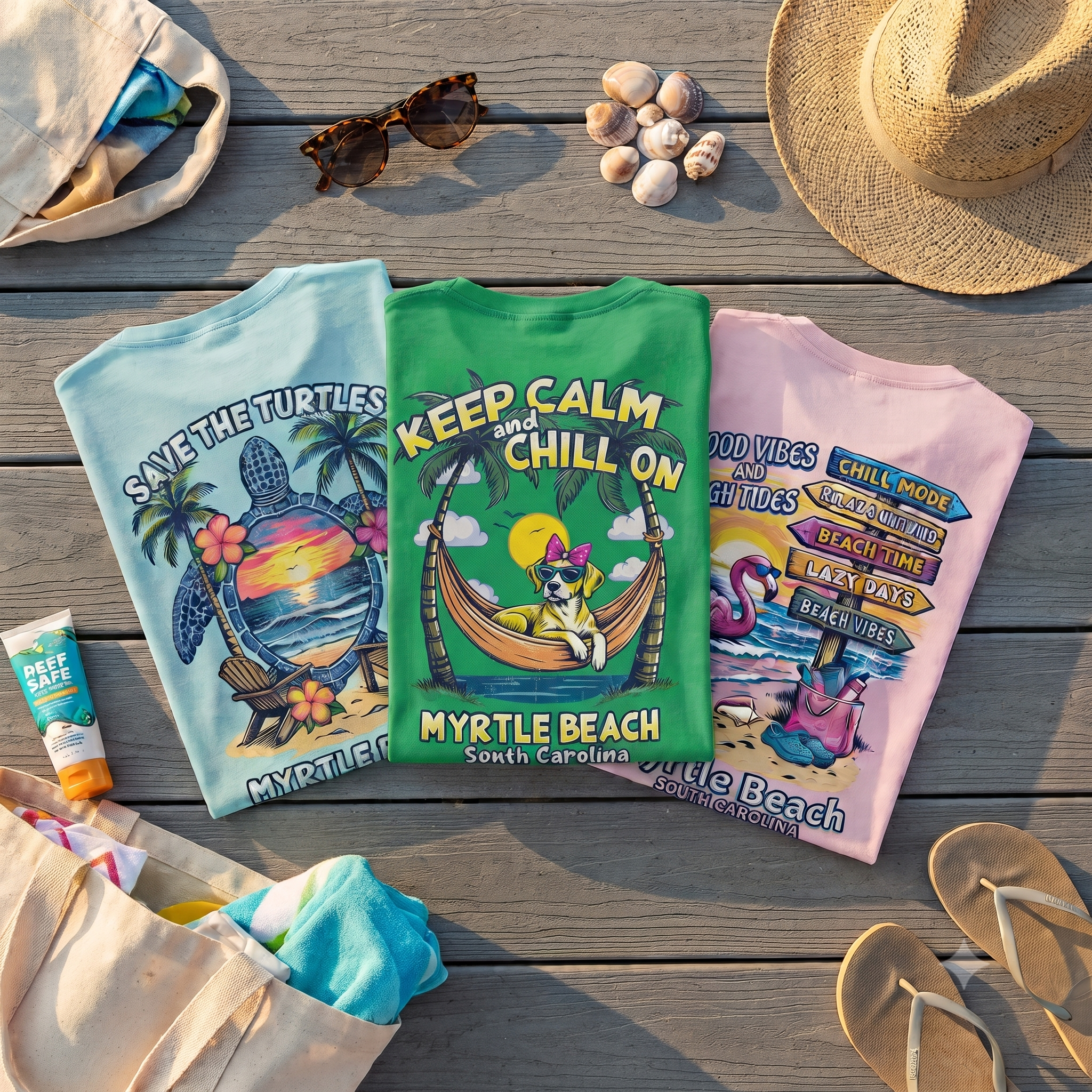 T-Shirt Printed Solid AK Myrtle Beach, TS06