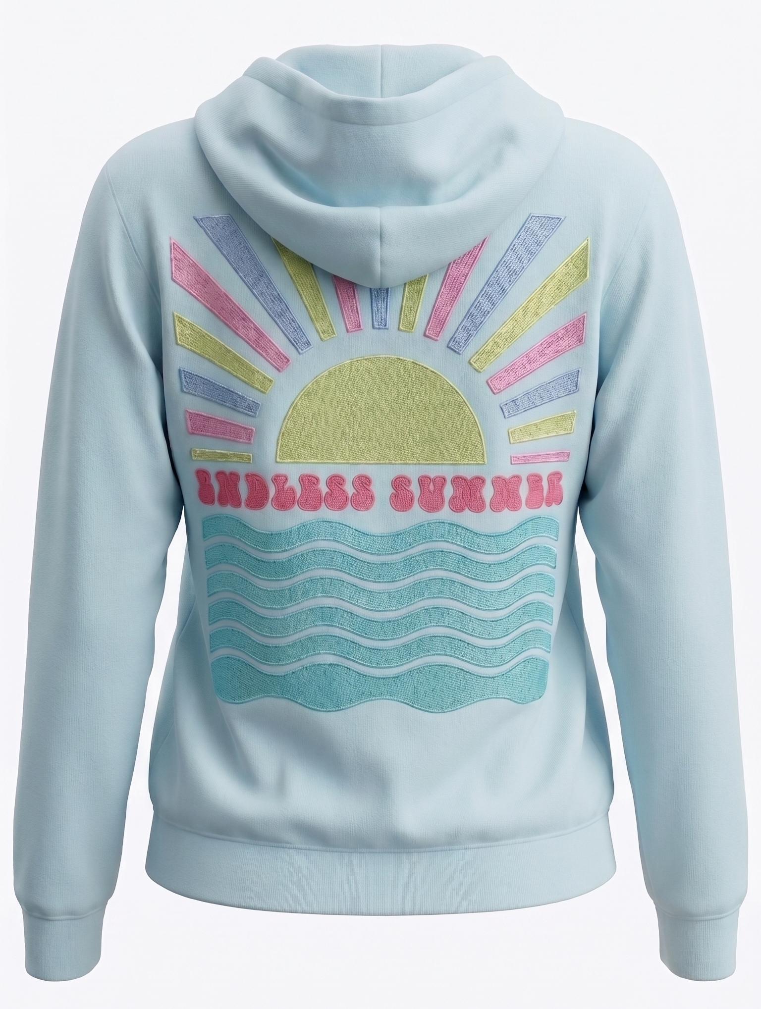 Pool Embroidery Pullover Hoodie Full Back Myrtle Beach, Endless Summer