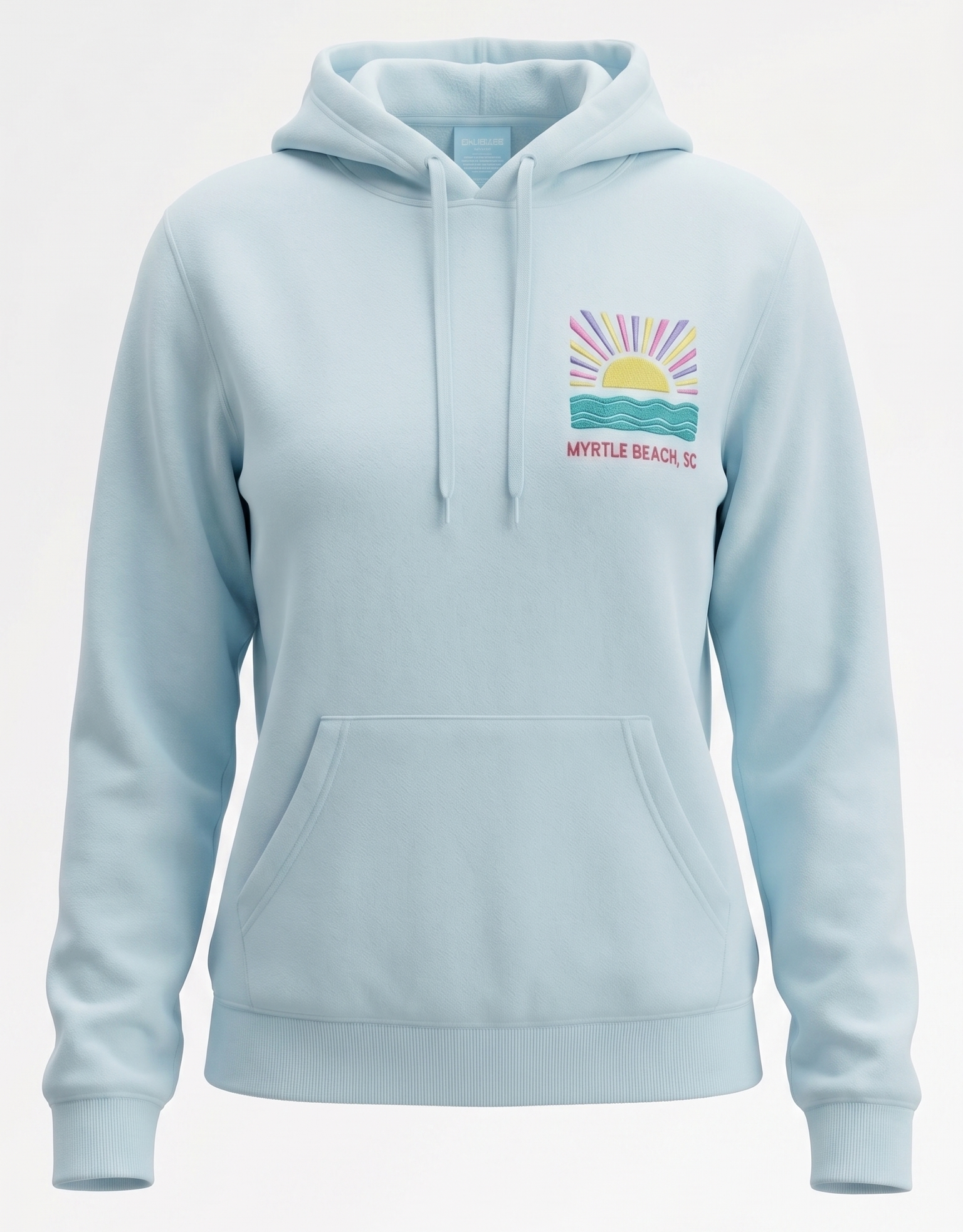 Pool Embroidery Pullover Hoodie Full Back Myrtle Beach, Endless Summer
