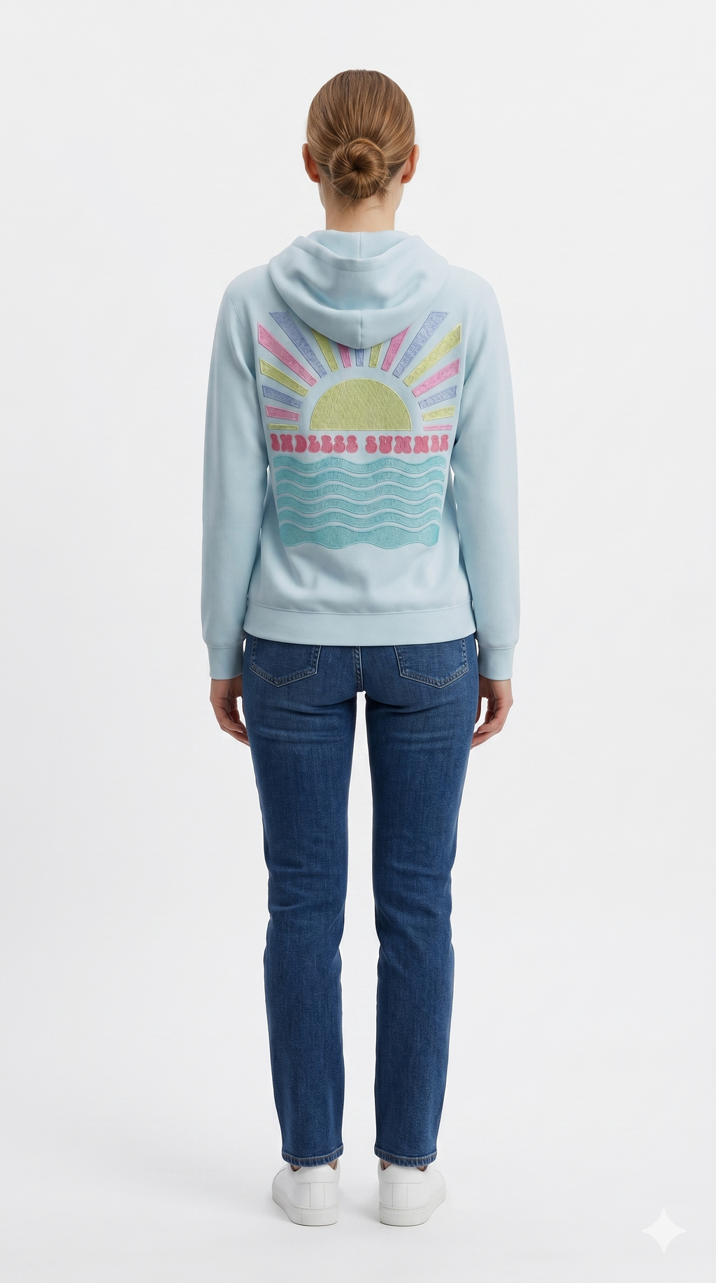 Pool Embroidery Pullover Hoodie Full Back Myrtle Beach, Endless Summer
