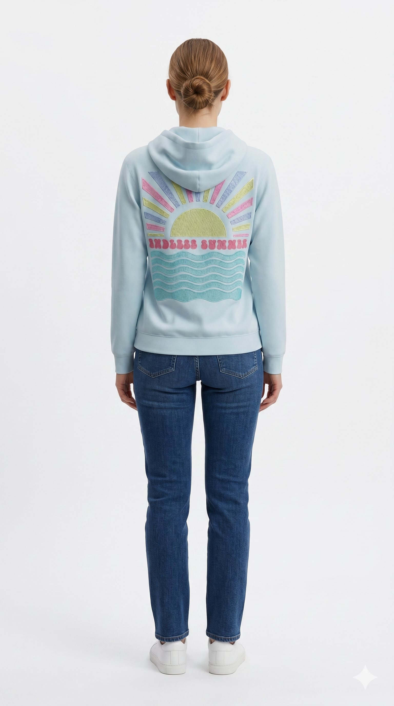 Pool Embroidery Pullover Hoodie Full Back Myrtle Beach, Endless Summer