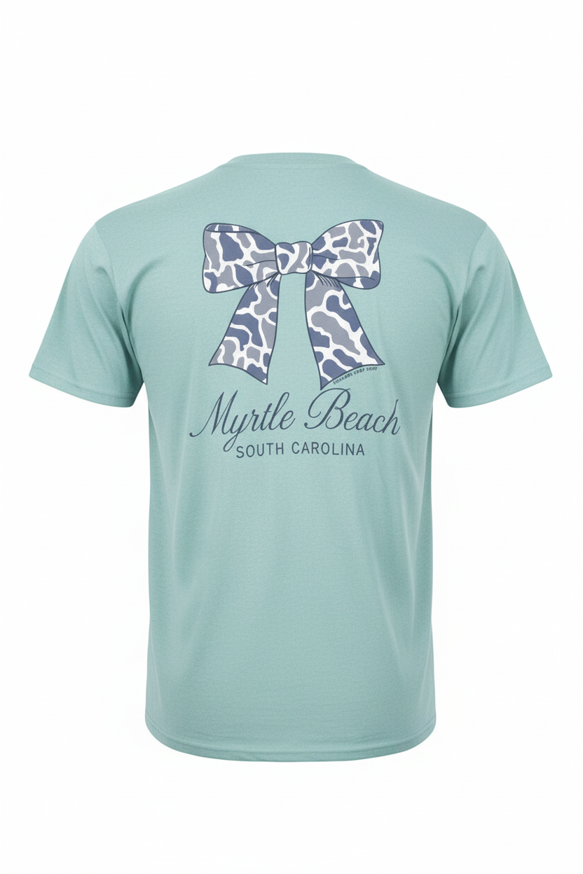 3D ghost model back view of Myrtle Beach t-shirt