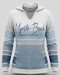 Baja Hoodie 3 Tones Blue Screen Print Front ,Myrtle Beach