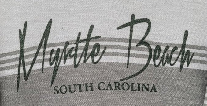 Baja Hoodie 3 Tones Green Screen Print Front ,Myrtle Beach