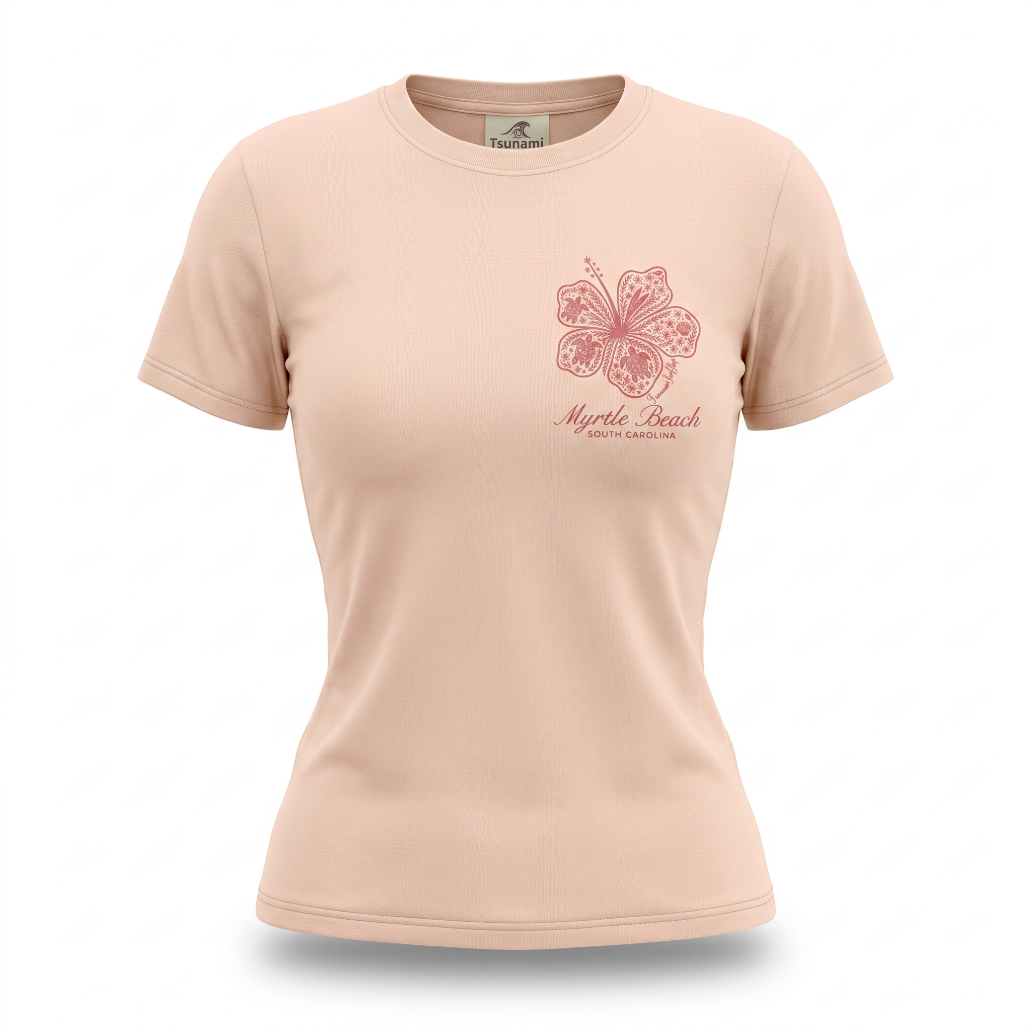 Blush Pink Printed T-Shirt Myrtle Beach ,Flower