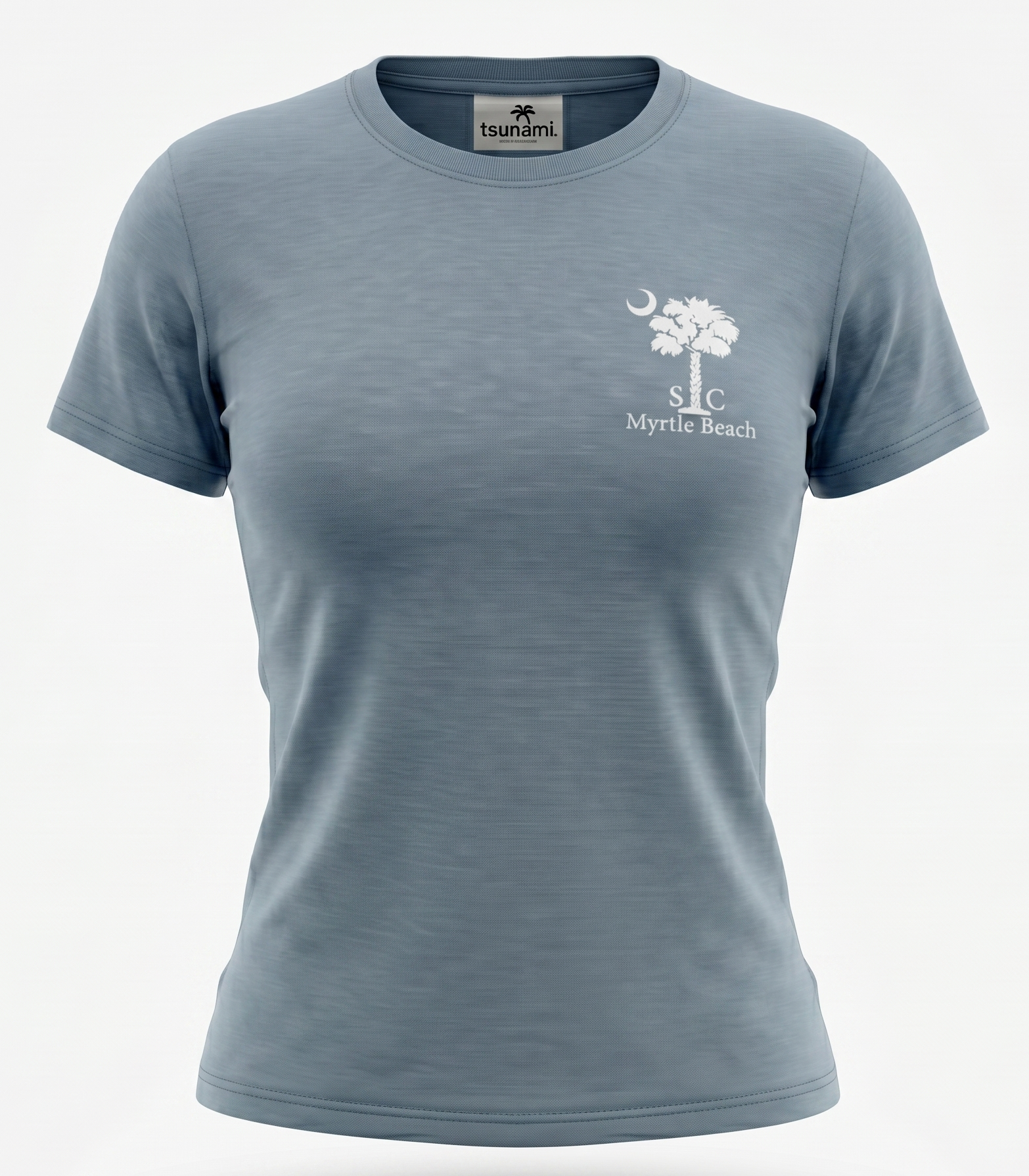 Denim Heather Printed T-Shirt Myrtle Beach ,Palm