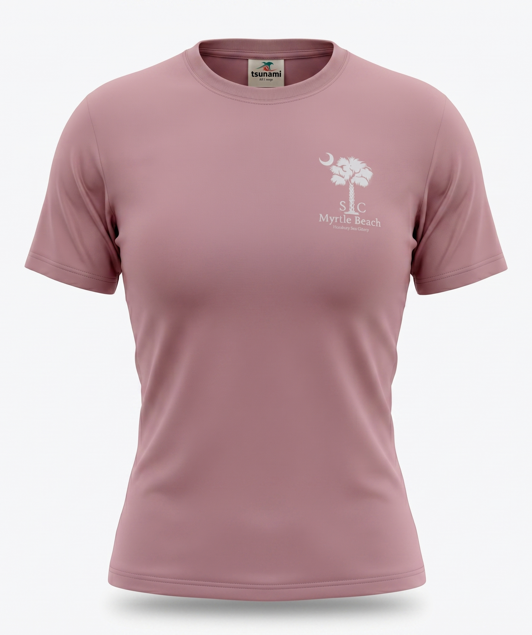 Dusty Pink Printed T-Shirt Myrtle Beach ,Palm