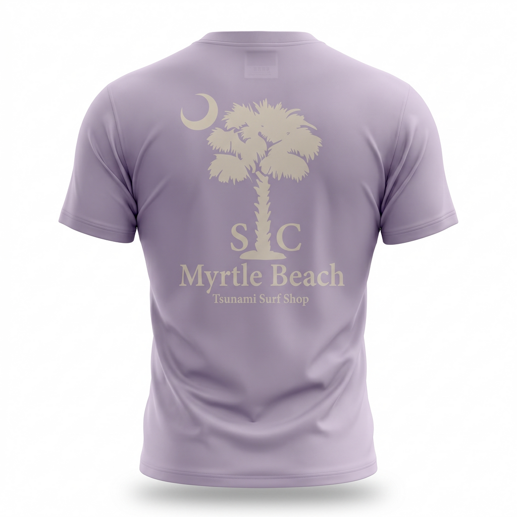 Lavender Printed T-Shirt Myrtle Beach ,Palm
