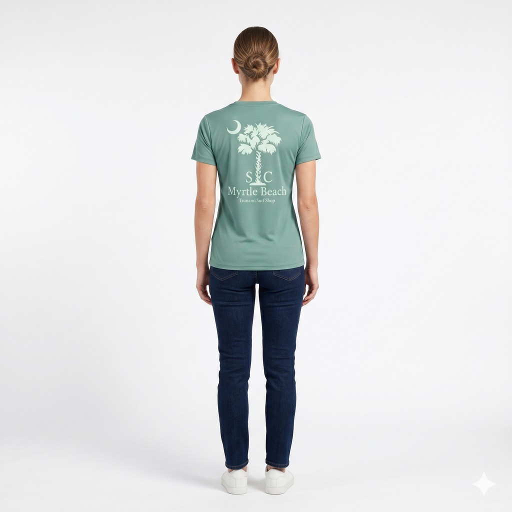 Sage Printed T-Shirt Myrtle Beach ,Palm