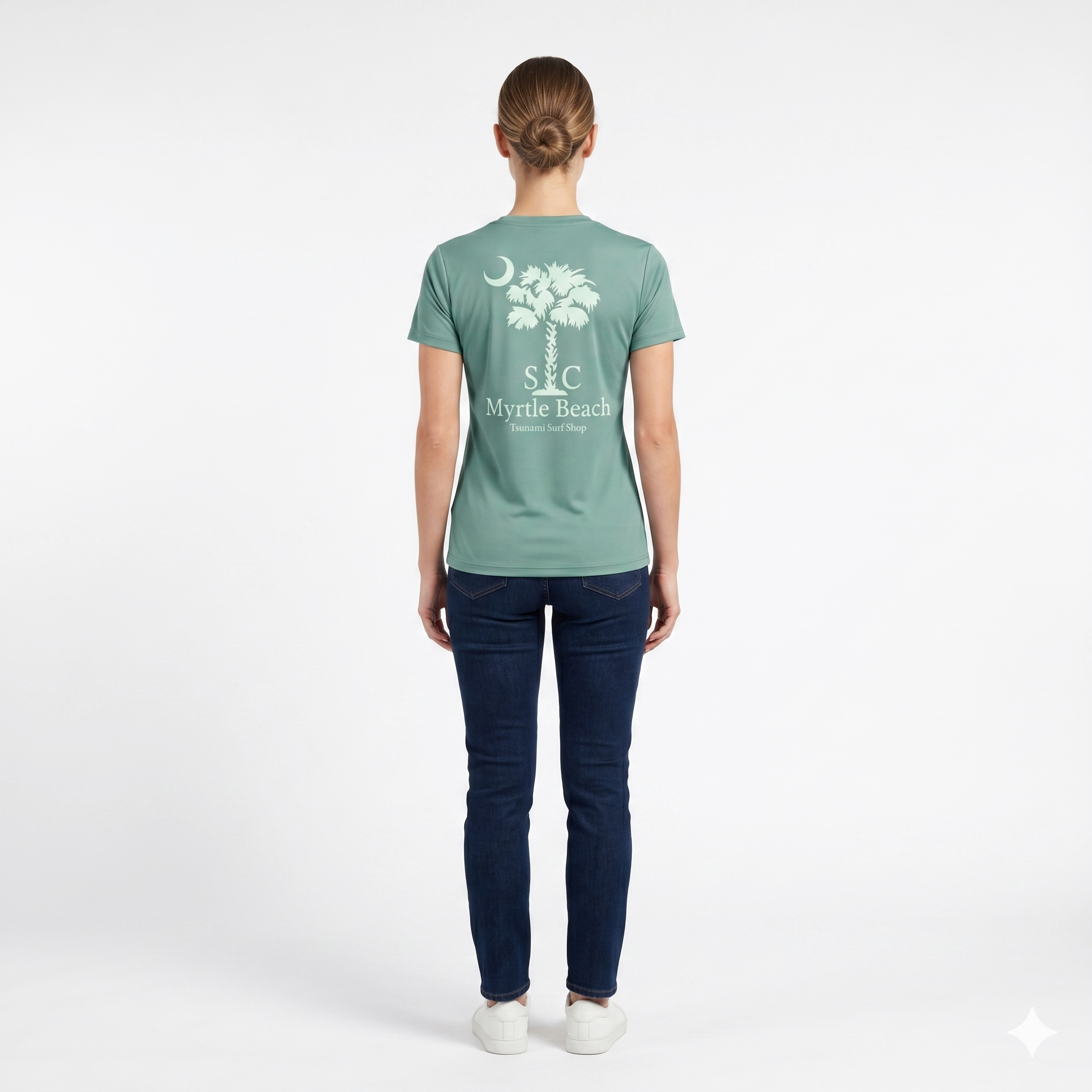 Sage Printed T-Shirt Myrtle Beach ,Palm