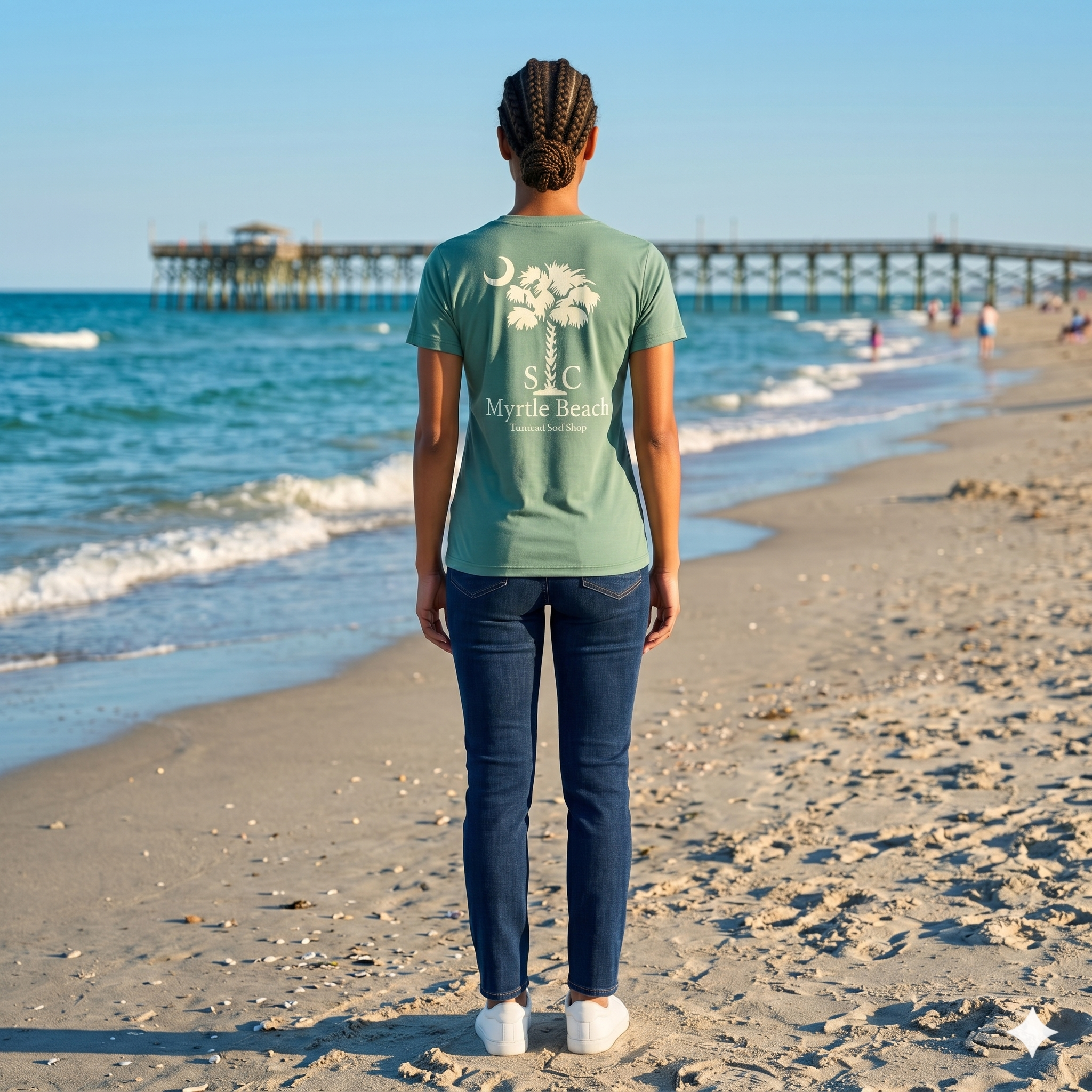 Sage Printed T-Shirt Myrtle Beach ,Palm