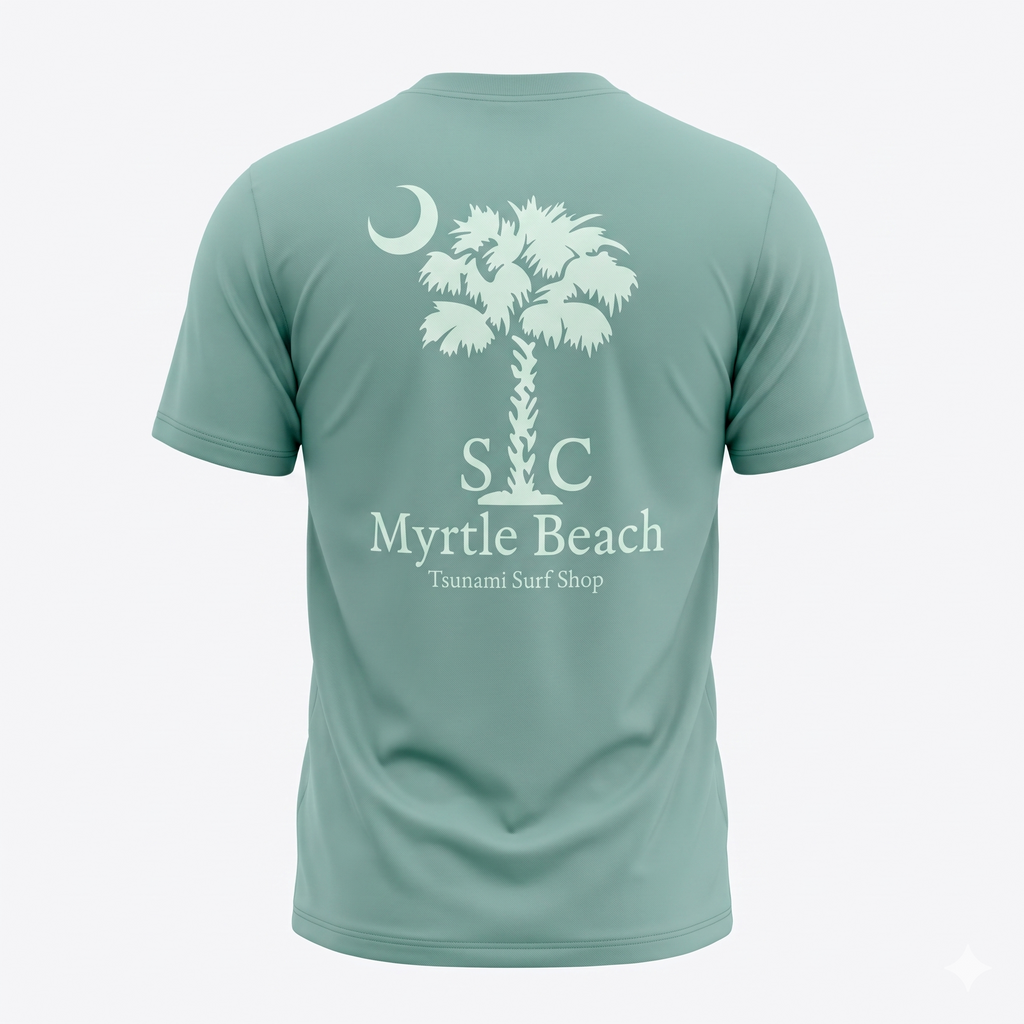 Sage Printed T-Shirt Myrtle Beach ,Palm