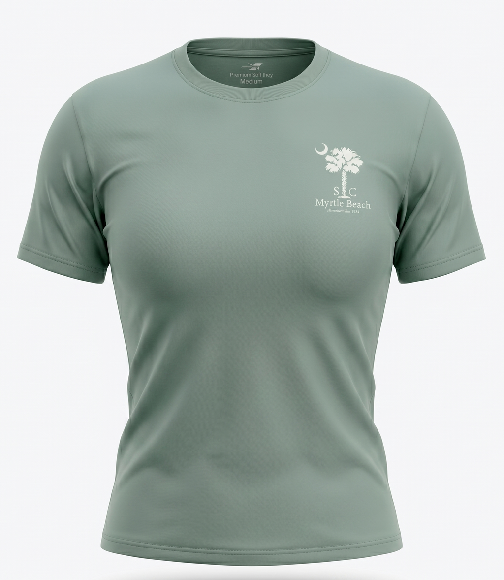Sage Printed T-Shirt Myrtle Beach ,Palm