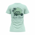 Pastel Green Printed T-Shirt Myrtle Beach ,Car