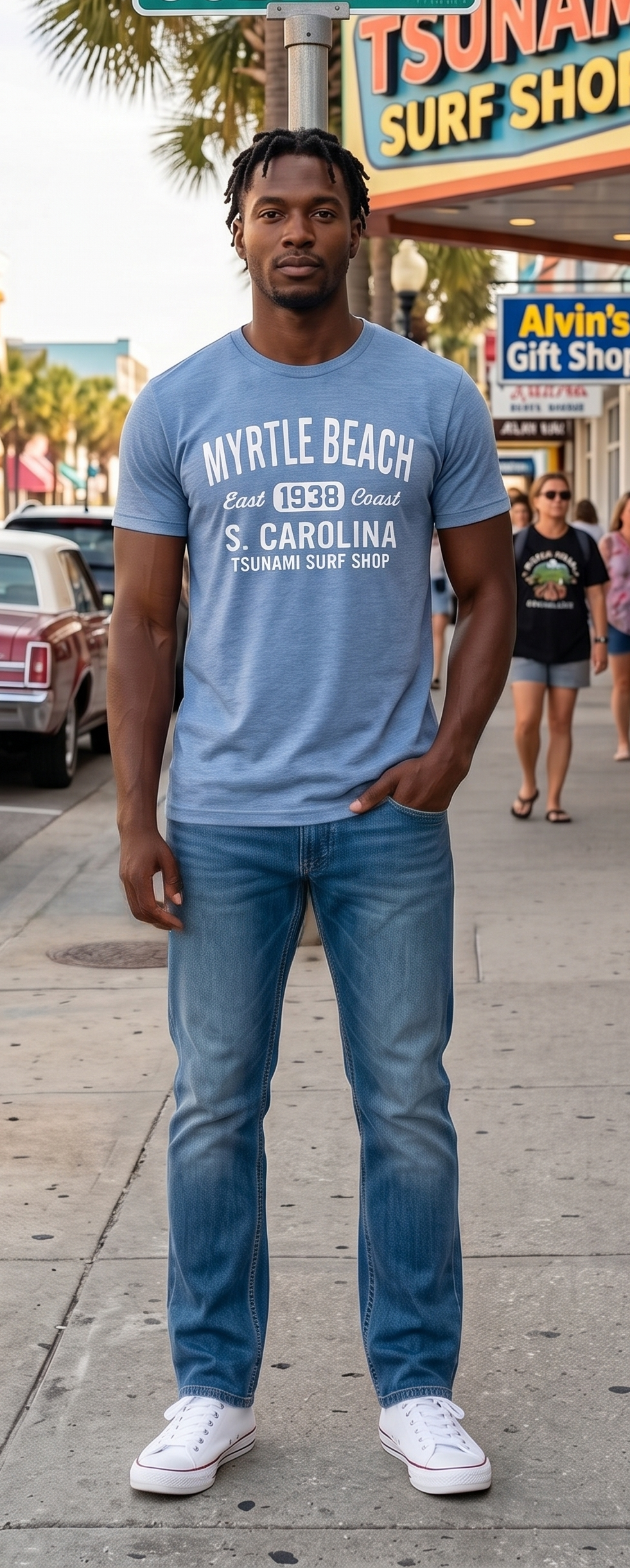 Carbon Grey Printed T-Shirt Myrtle Beach ,University