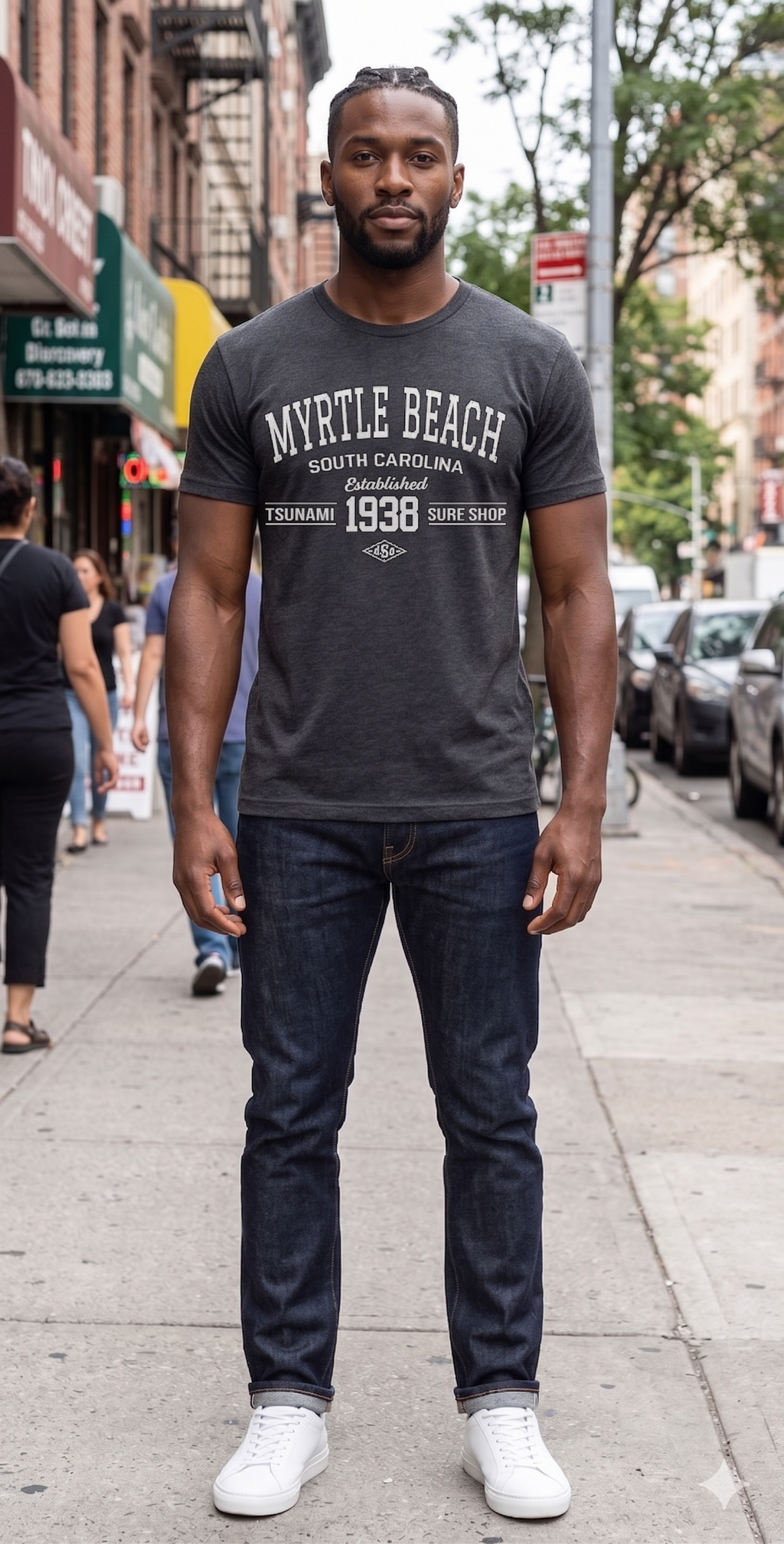 Charcoal Printed T-Shirt Myrtle Beach ,University