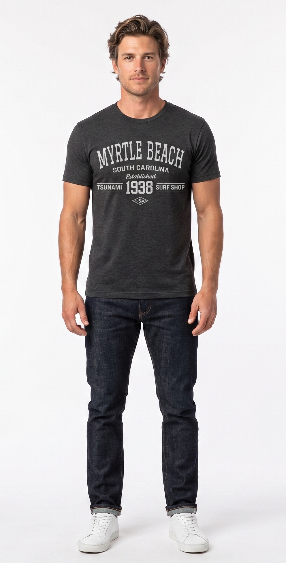 Charcoal Printed T-Shirt Myrtle Beach ,University