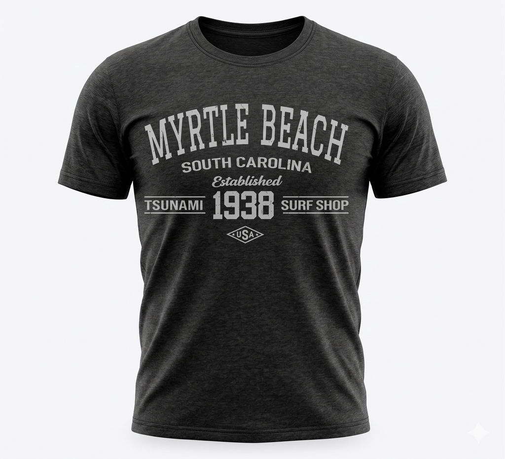 Charcoal Printed T-Shirt Myrtle Beach ,University