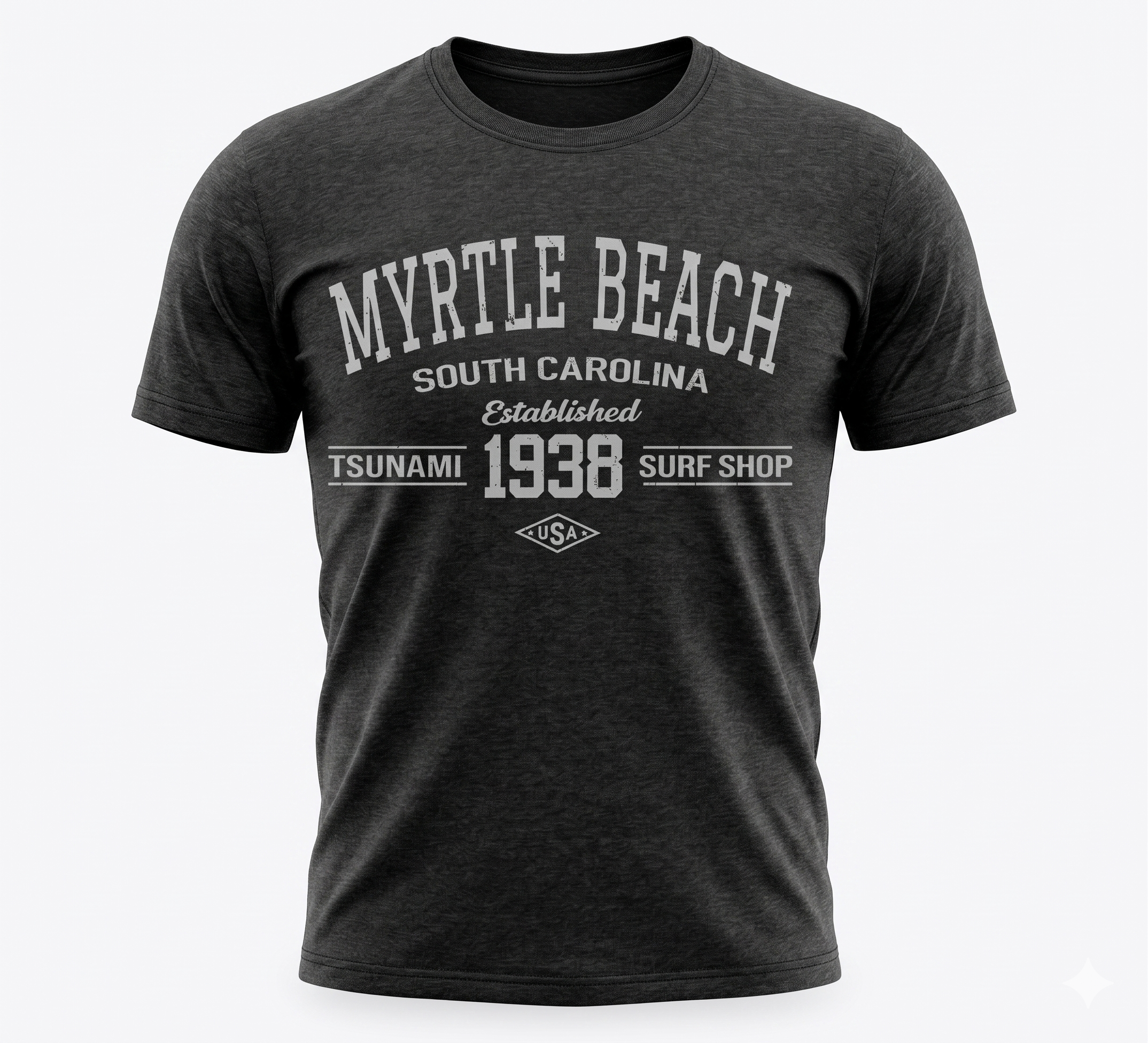 Charcoal Printed T-Shirt Myrtle Beach ,University