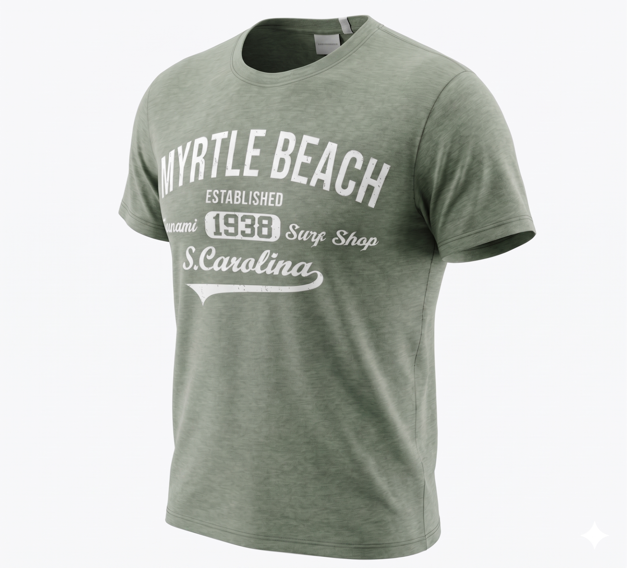 Light Green Printed T-Shirt Myrtle Beach ,University