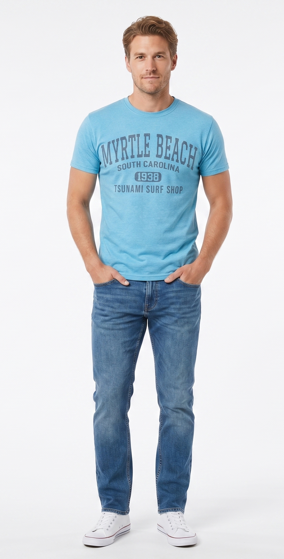 Pacific Blue Printed T-Shirt Myrtle Beach ,University