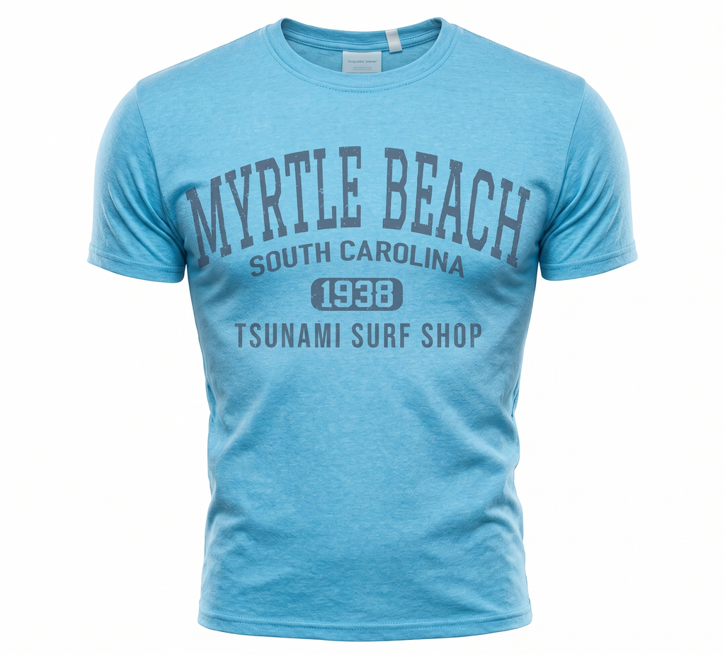 Pacific Blue Printed T-Shirt Myrtle Beach ,University