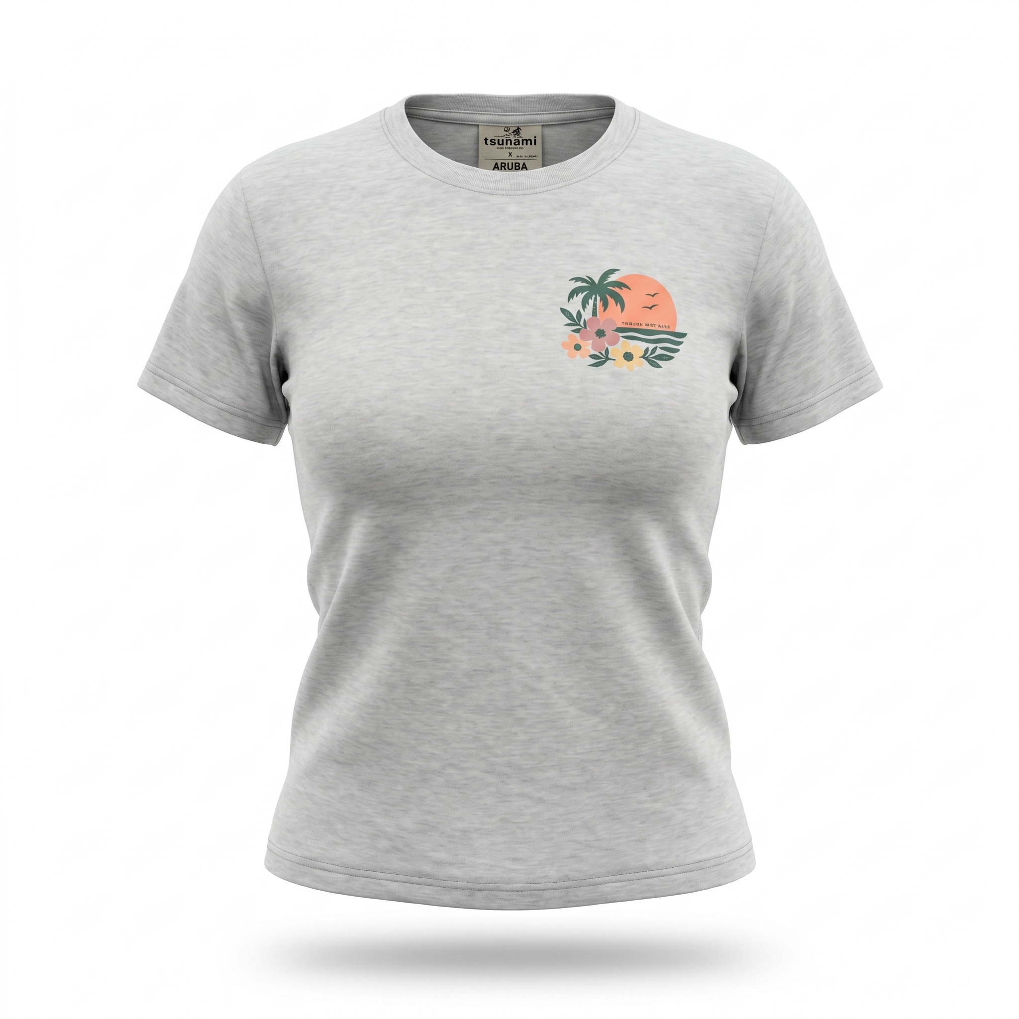 Ash Printed T-Shirt Myrtle Beach , Palm Sunset