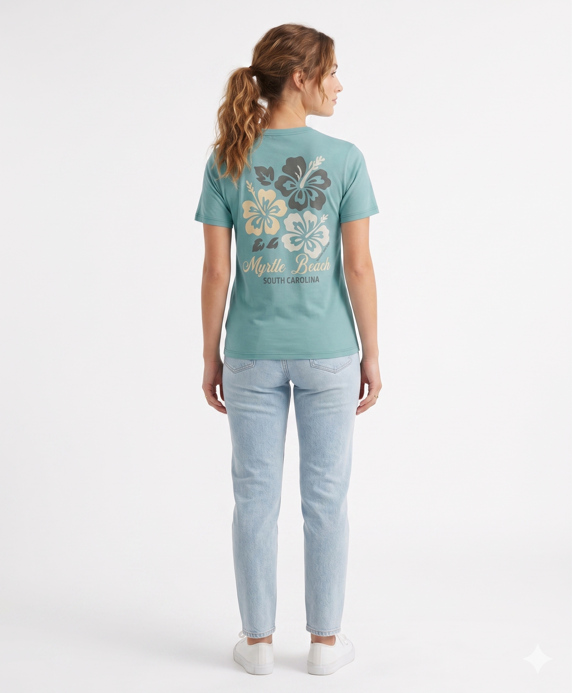 Sage Printed T-Shirt Myrtle Beach , Hibiscuss