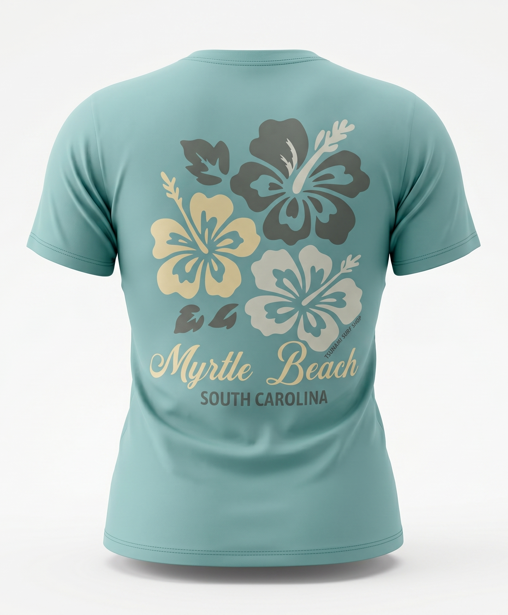 Sage Printed T-Shirt Myrtle Beach , Hibiscuss