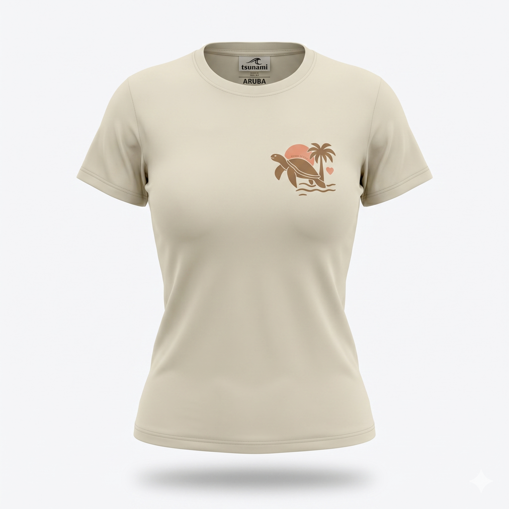 Sand Printed T-Shirt Myrtle Beach , Turtle & Palm