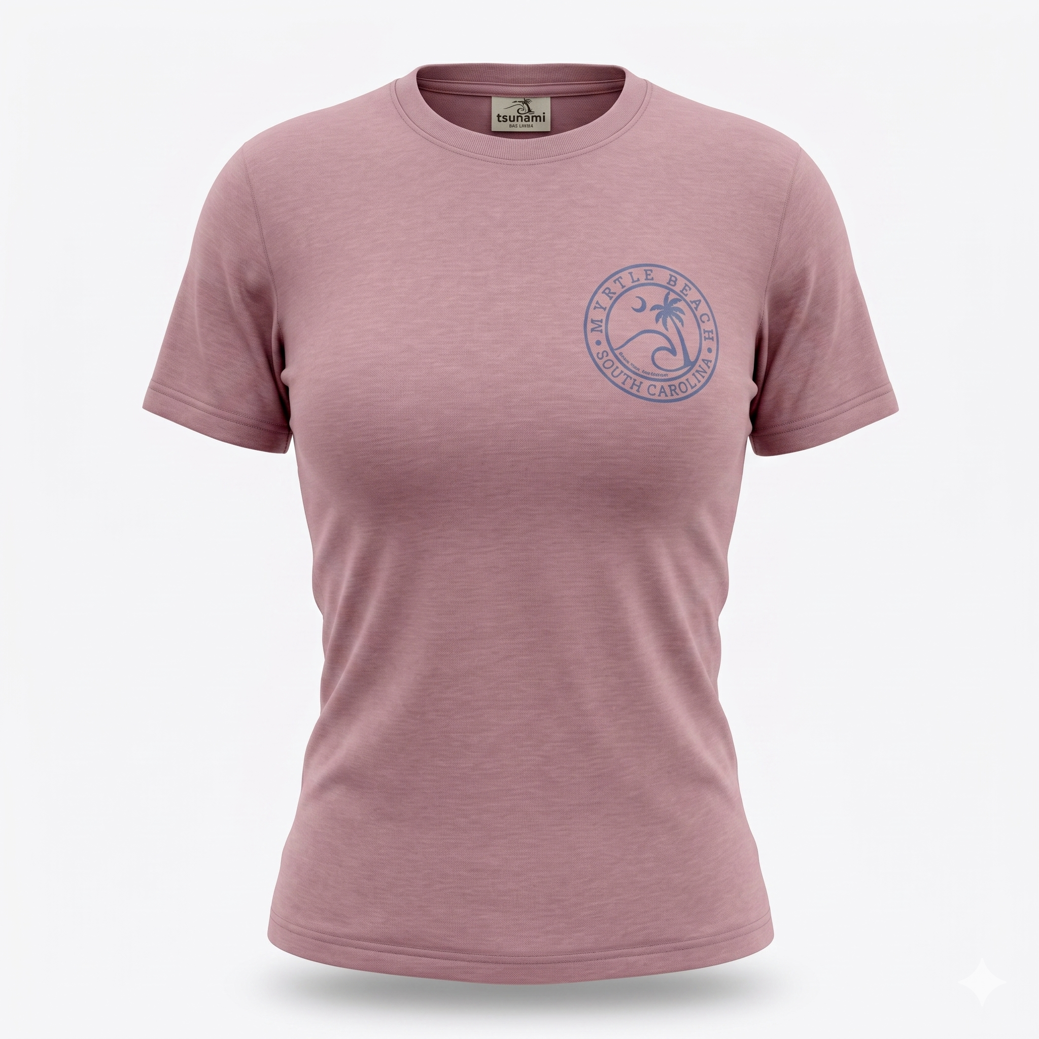Dusty Pink Printed T-Shirt Myrtle Beach ,Wave