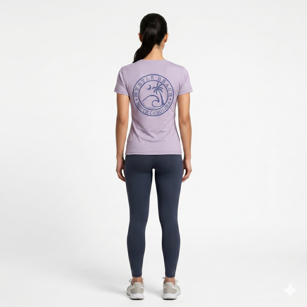 Lavender Printed T-Shirt Myrtle Beach ,Wave