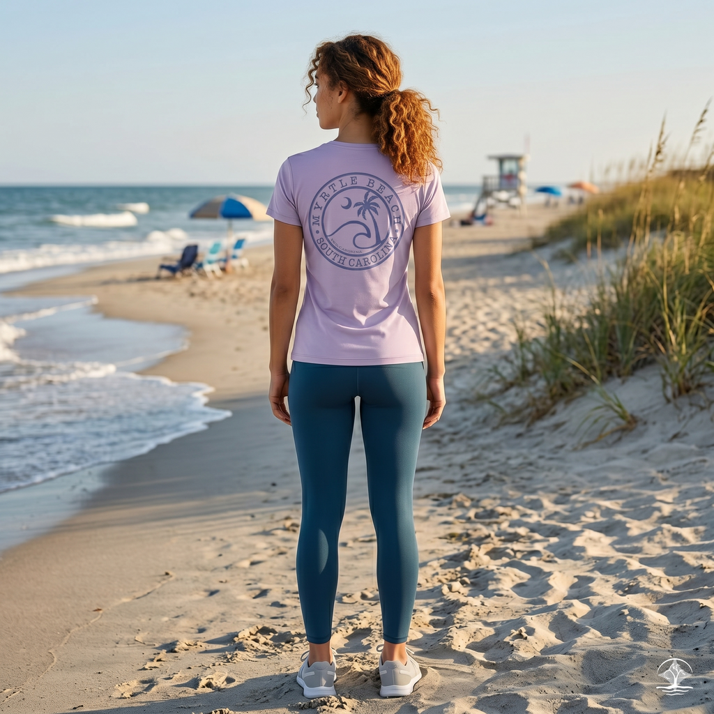 Lavender Printed T-Shirt Myrtle Beach ,Wave