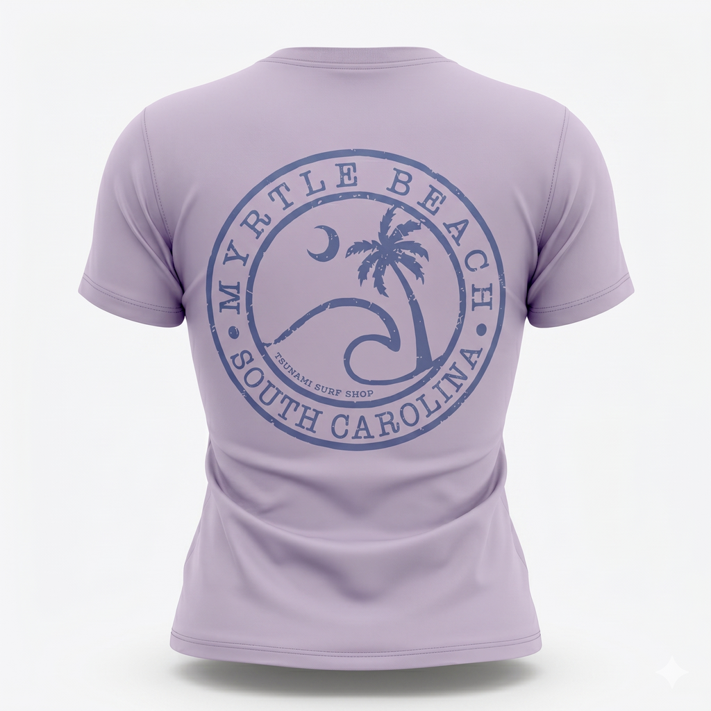 Lavender Printed T-Shirt Myrtle Beach ,Wave