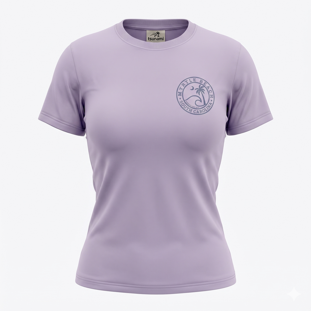 Lavender Printed T-Shirt Myrtle Beach ,Wave