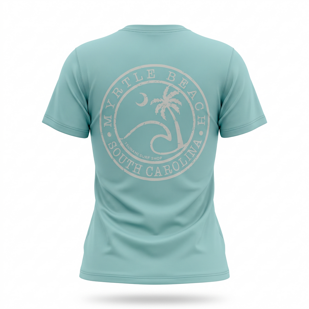 Sage Printed T-Shirt Myrtle Beach ,Wave