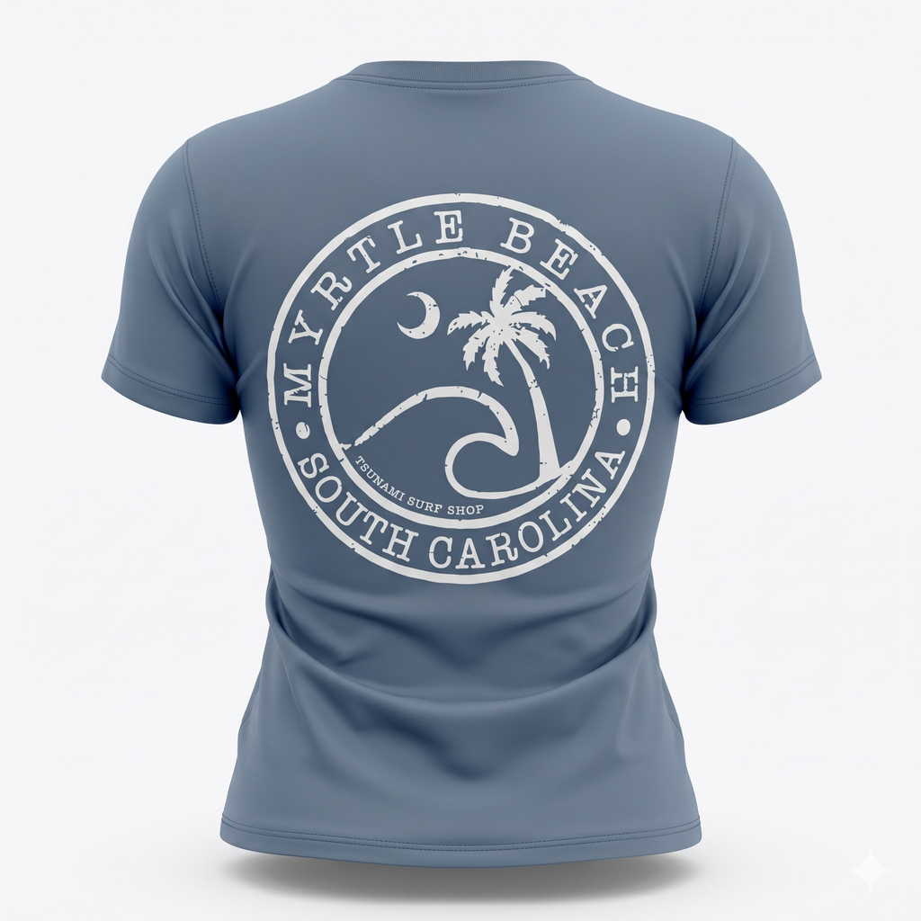 Slate Printed T-Shirt Myrtle Beach ,Wave