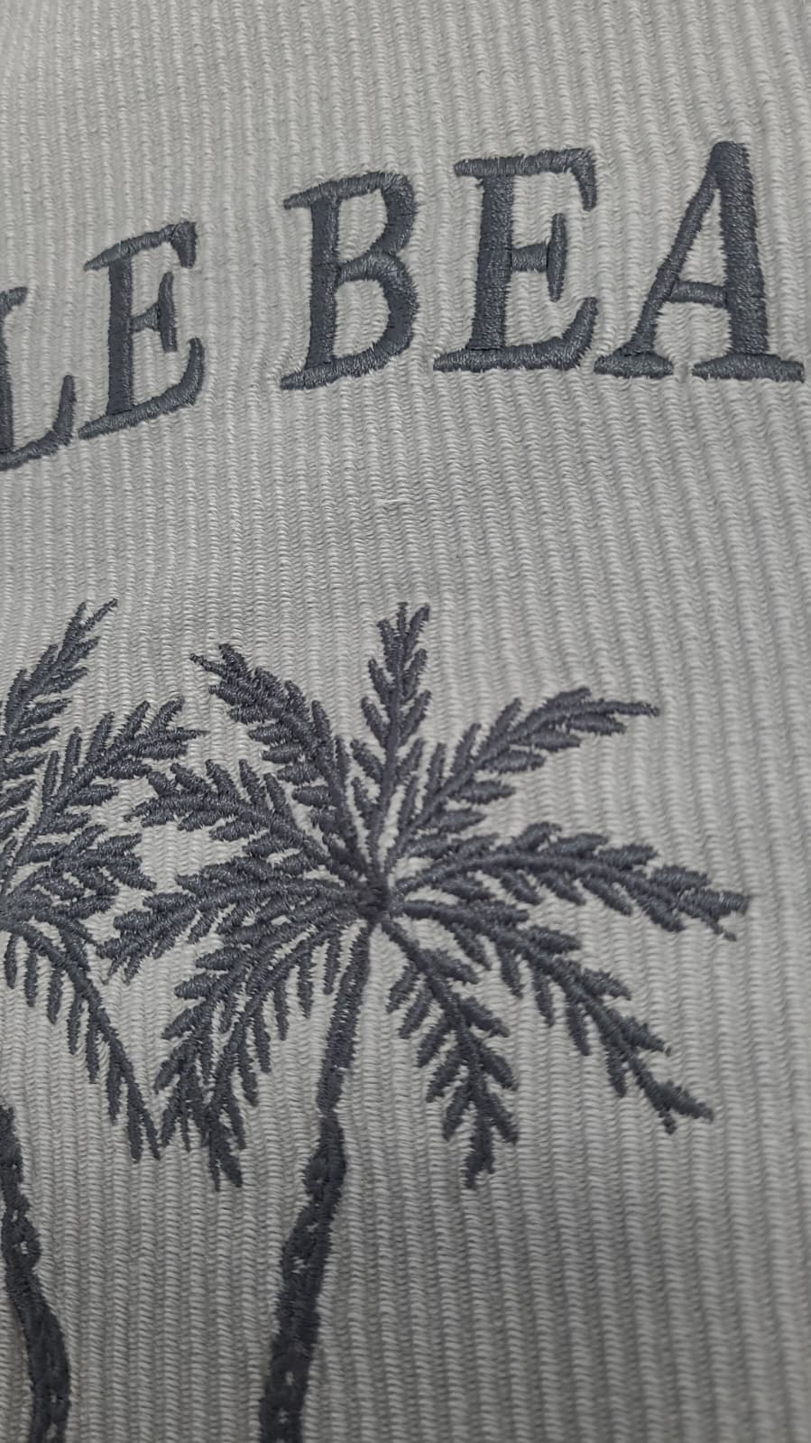Silver Corduroy Crewneck Sweatshirt Embroidery Front ,Myrtle Beach