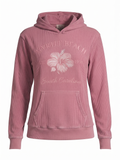 Rose Pink Corduroy Hoodie Sweatshirt Embroidery Front ,Myrtle Beach