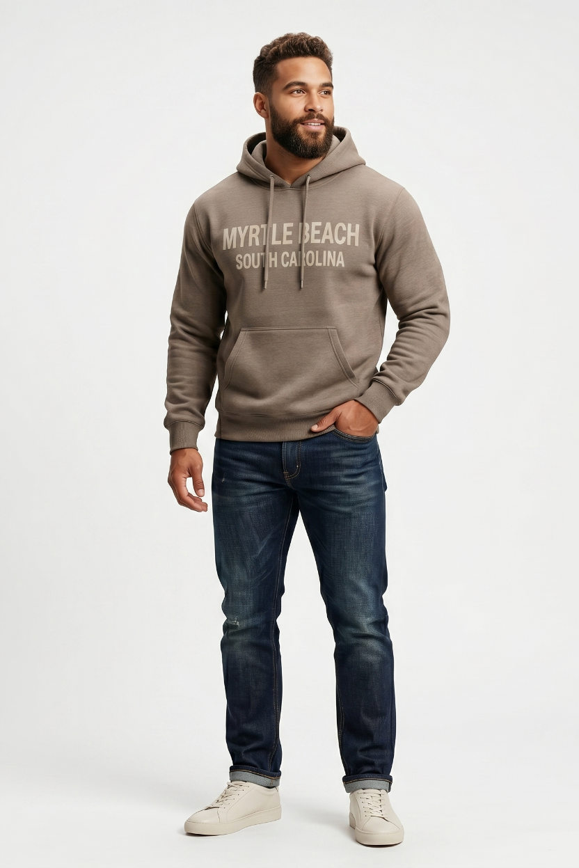 Cinder Pullover Hoodie SweatShirt High Densitty Print Front ,Myrtle Beach