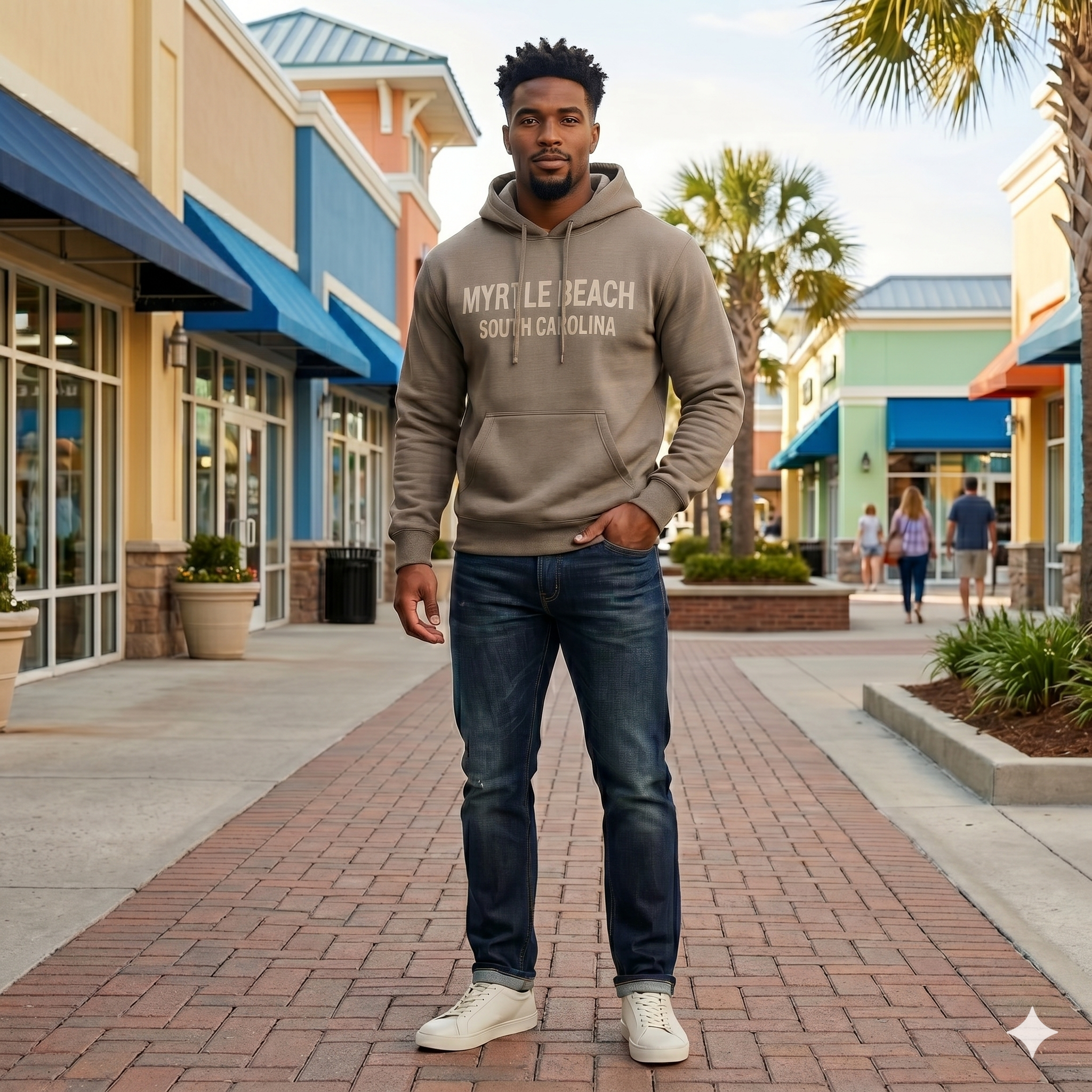 Cinder Pullover Hoodie SweatShirt High Densitty Print Front ,Myrtle Beach