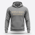 Dark Grey Pullover Hoodie SweatShirt High Densitty Print Front ,Myrtle Beach