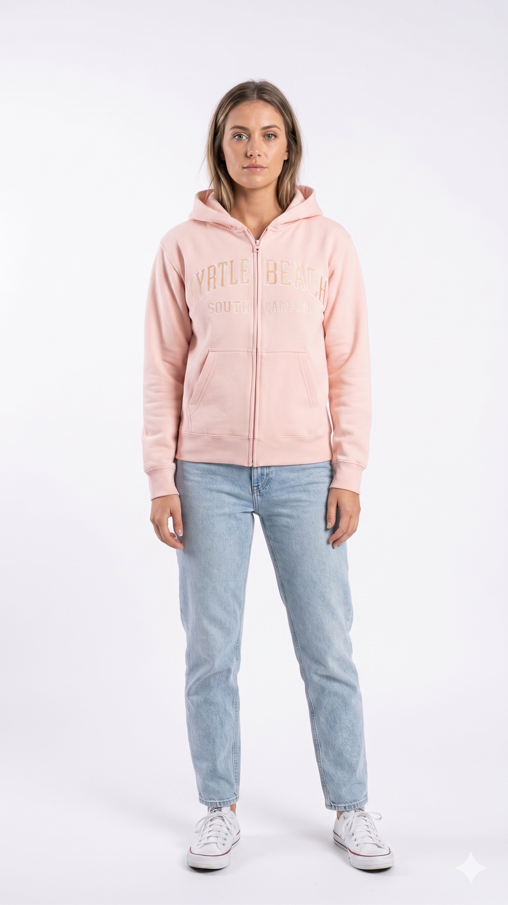Blush Premium Full Zipper Embroidery Front ,Myrtle Beach