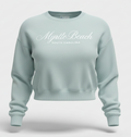 Sage Scuba Crewneck Crop Top SP Front ,Myrtle Beach