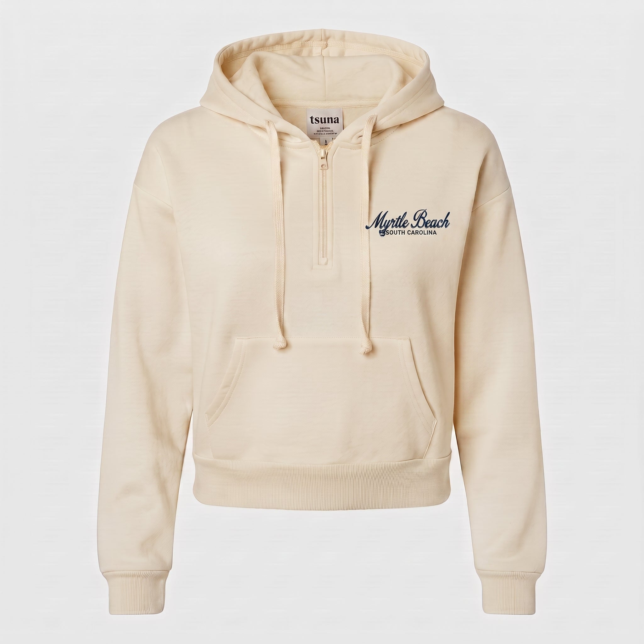 Sand Scuba Hoodie Crop Top Quarter Zip SP FB ,Myrtle Beach