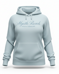 Light Blue Scuba Hoodie Embroidery Tone On Tone Front ,Myrtle Beach