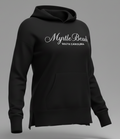 Black Scuba Hoodie W/Split SP Front ,Myrtle Beach