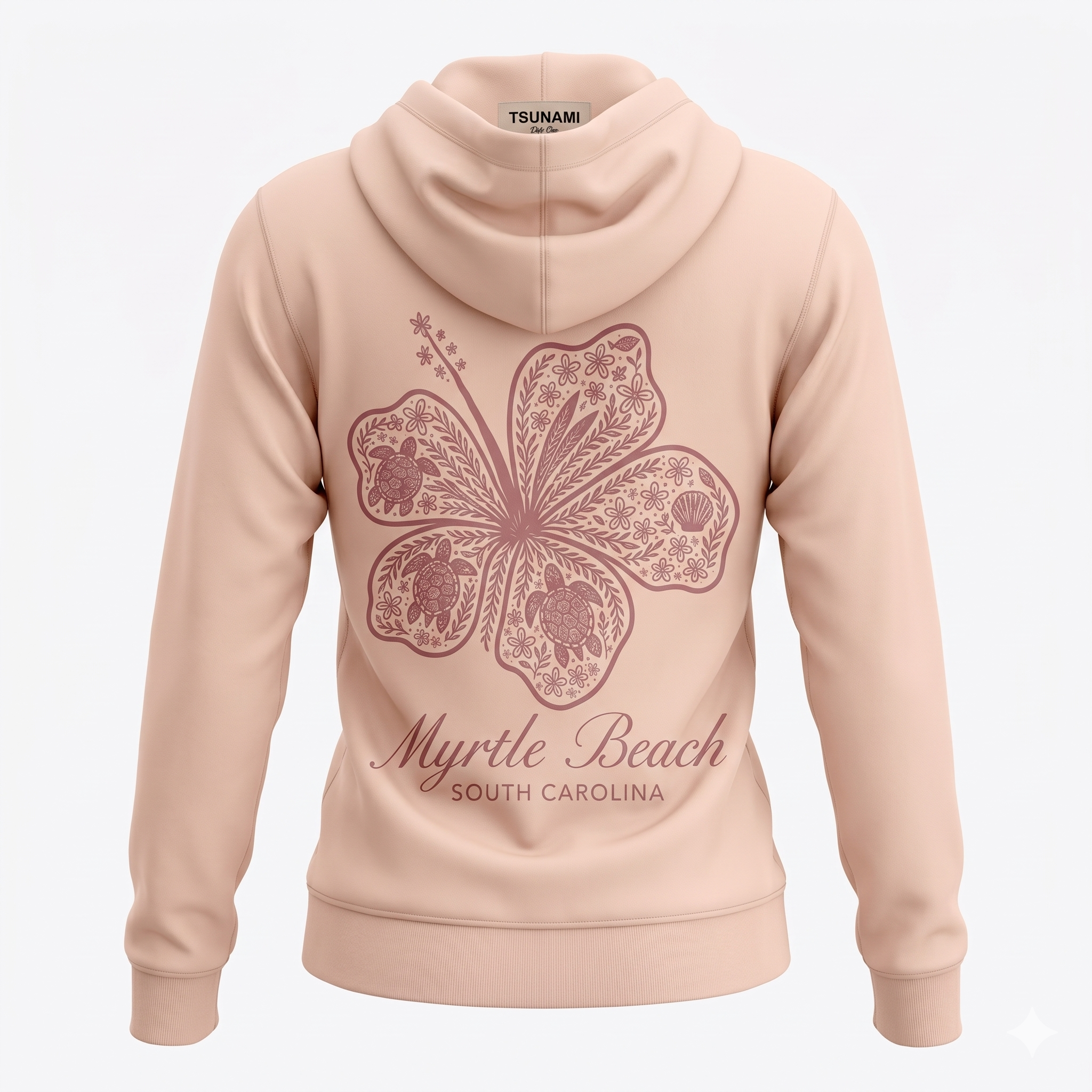 Blush Hoodie Sweatshirt Screen Print FB Multi Color ,Myrtle Beach