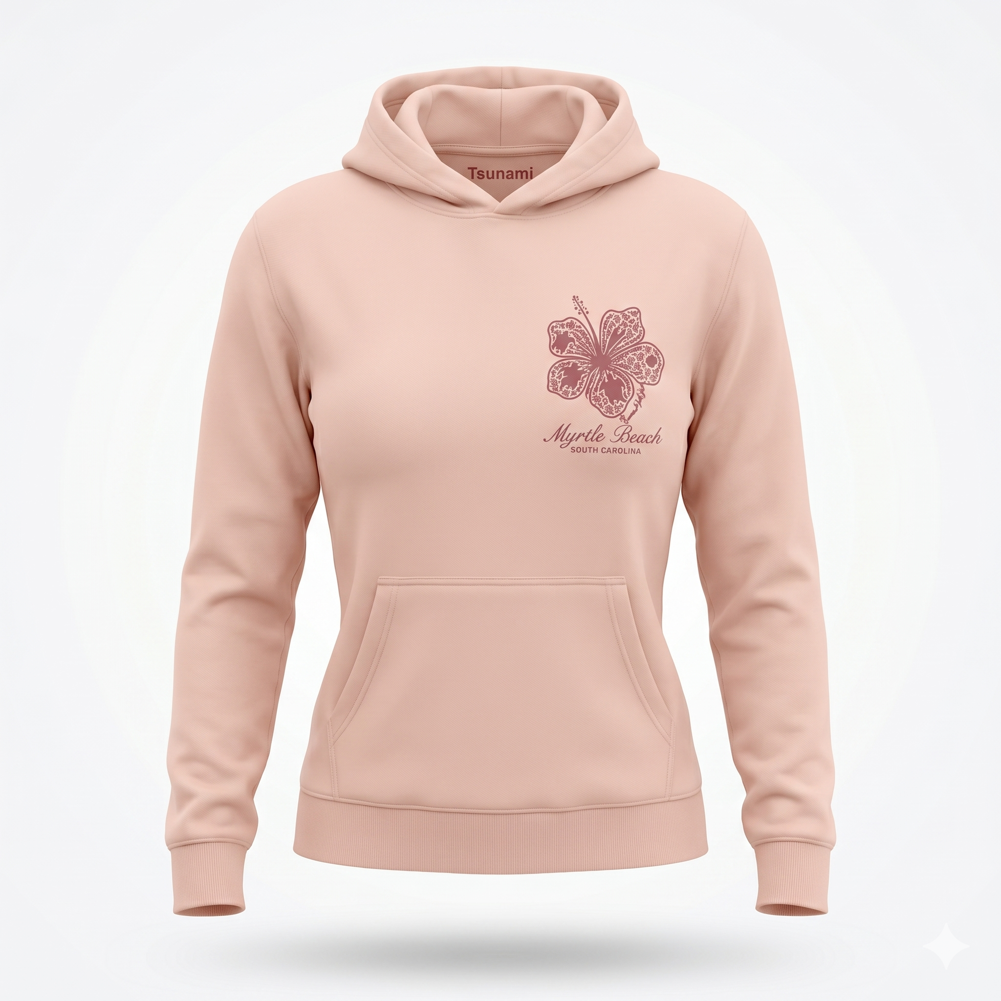 Blush Hoodie Sweatshirt Screen Print FB Multi Color ,Myrtle Beach